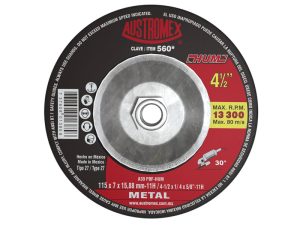 Disco abrasivo de 115 x 7 x 15.88 mm -11H con adaptador, para desbaste de metal