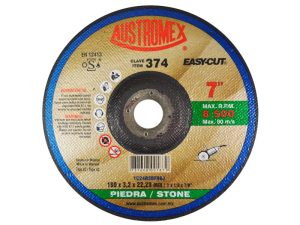Disco abrasivo de 180 x 3.2 x 22.23 mm para corte de piedra, ladrillo, concreto, refractarios, etc