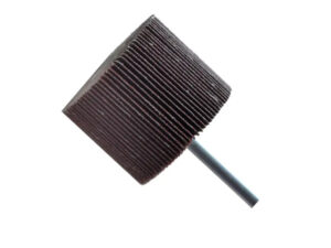 Rueda flap con vástago de óxido de aluminio, grano 120, de 50 x 40 x 6.4 mm