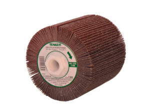 Rodillo de lija de óxido de aluminio, grano 80, de 100 x 100 x 15.9-11 mm